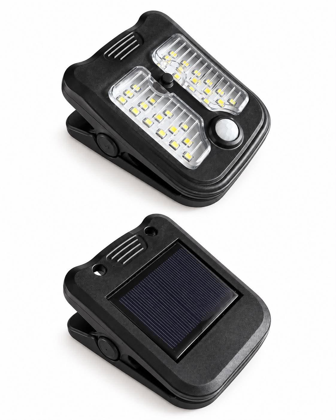Clip-on Lampe mit Solar und Sensor