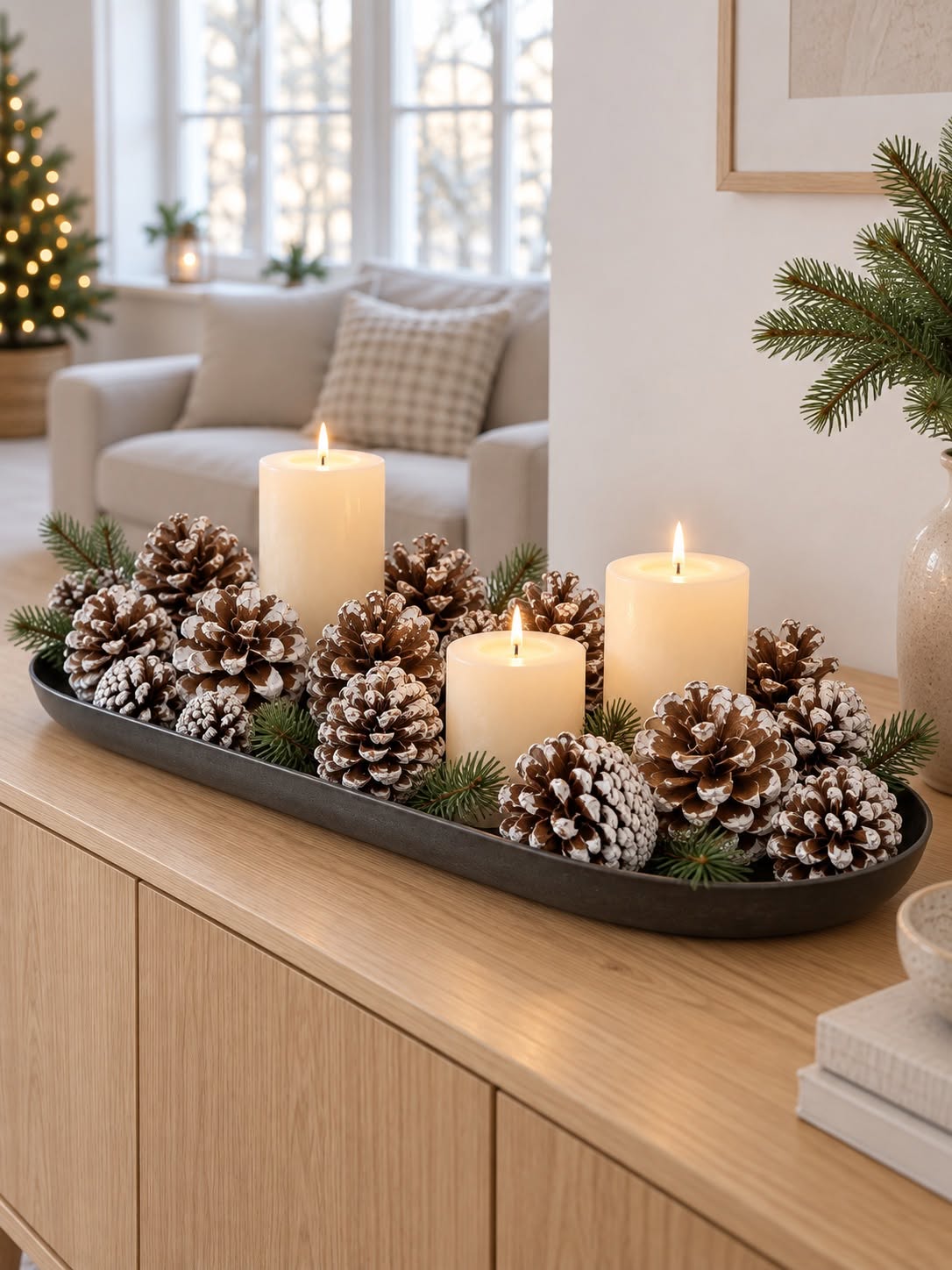 Zapfen mit Schnee - 300g