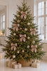 Packung mit 6 Schleifen - Rosa mit Glitzer