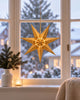 Stjerne 40 cm med LED lys - Guld