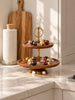 Etagere aus Akazienholz – 2-stufige Servieretagere