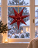Stjerne 40 cm med LED lys - Rød