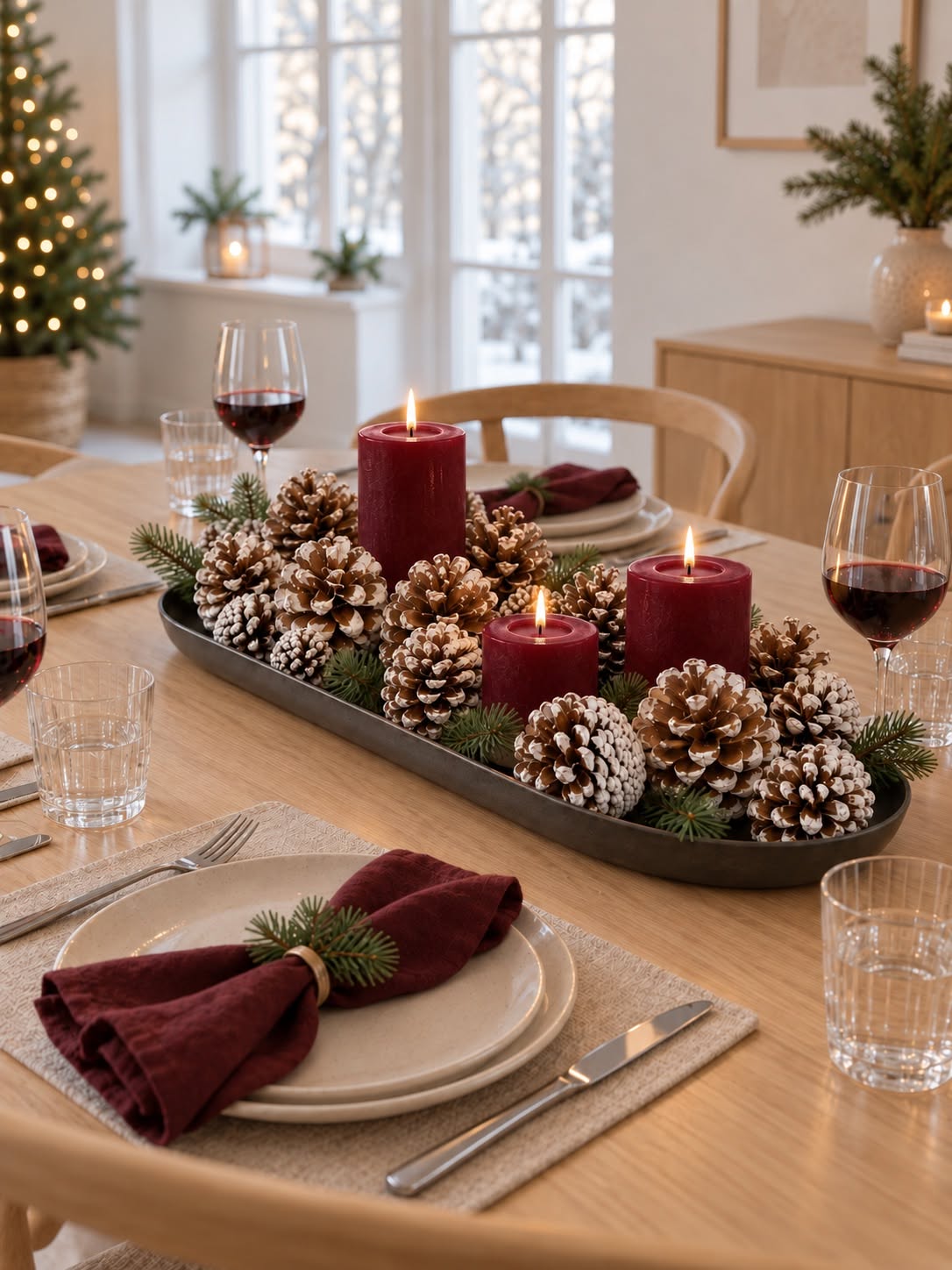 Zapfen mit Schnee - 300g