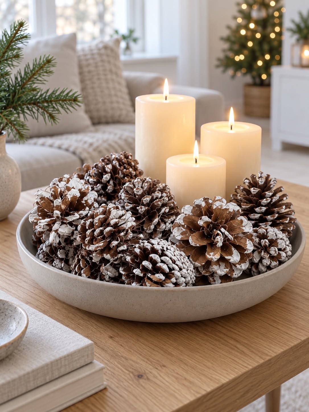 Zapfen mit Schnee - 300g