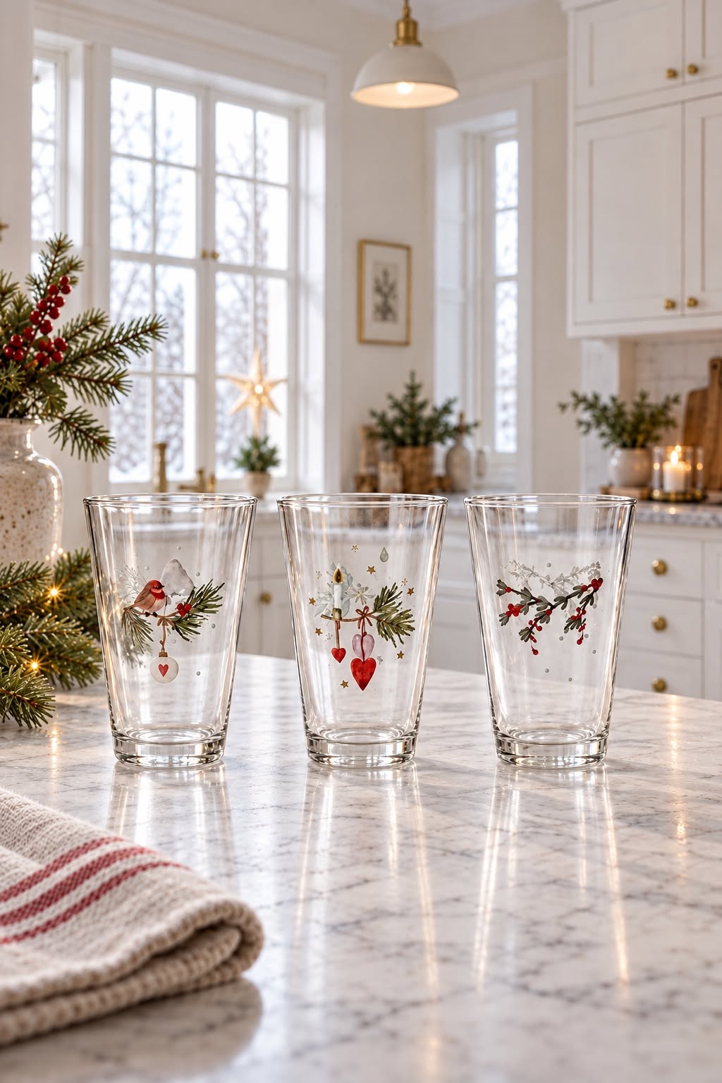 Drikkeglas jul - Pakke med 3 stk