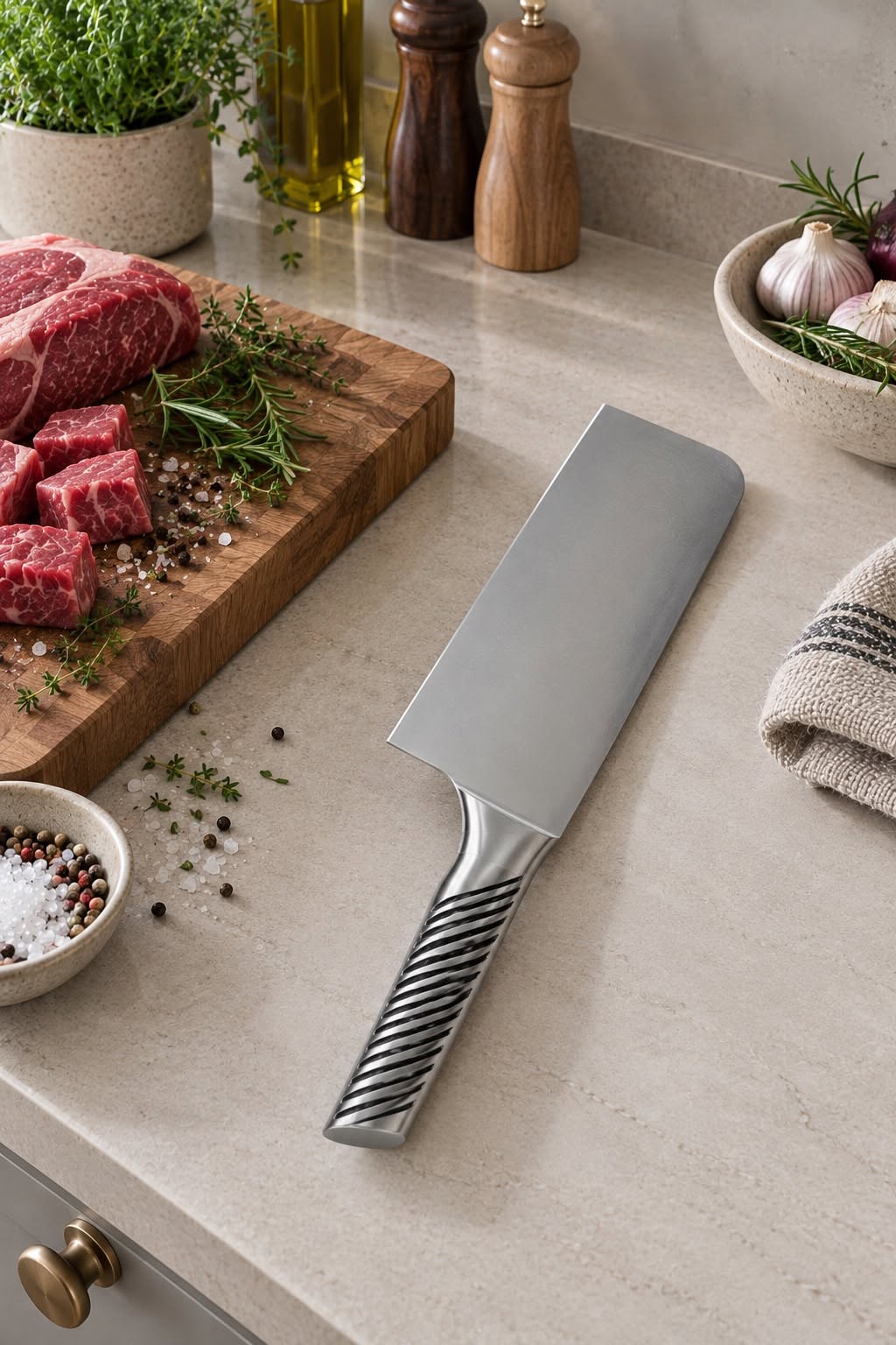 Hackmesser SAIKA – rostfreier Stahl