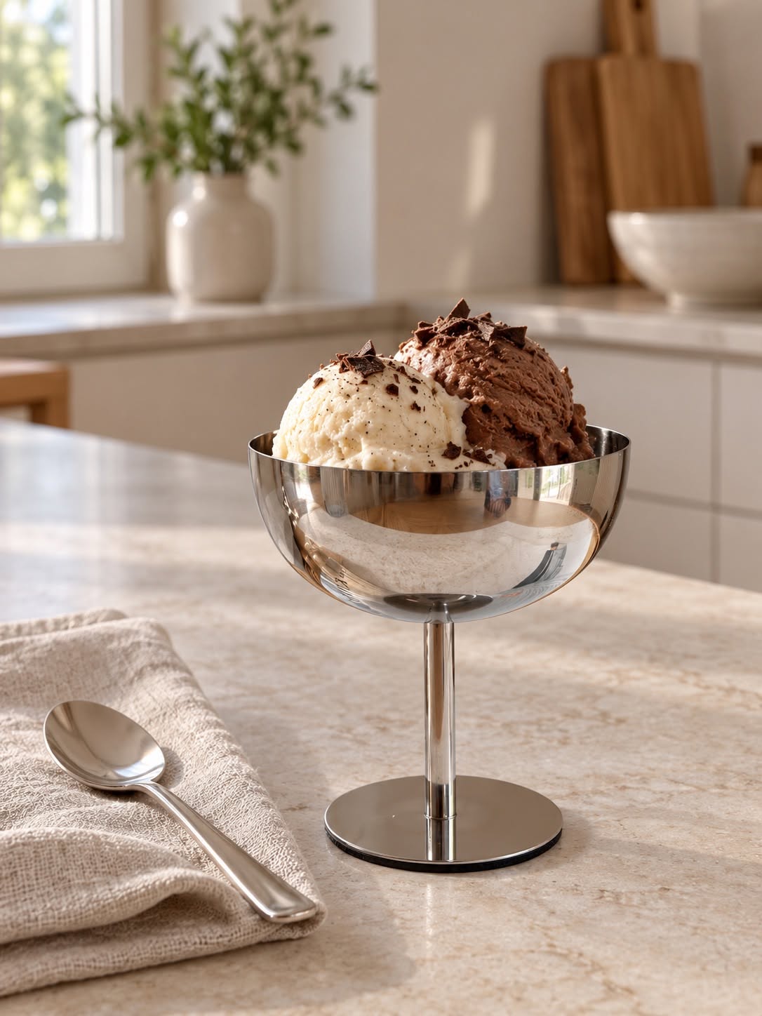 Eisdessertschale – Edelstahl