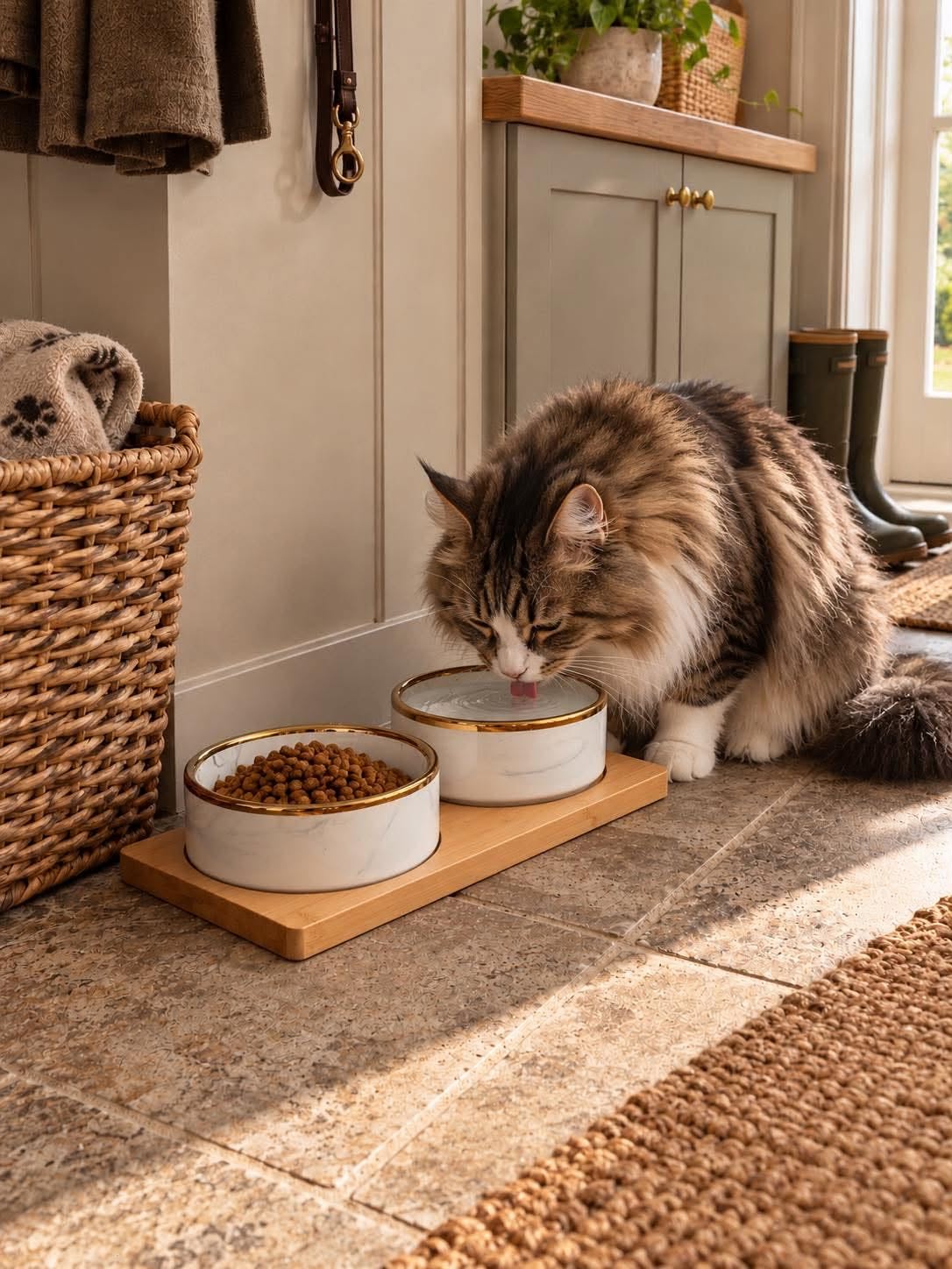 Futter-/Wassernapf für Haustiere - DUO – aus Keramik