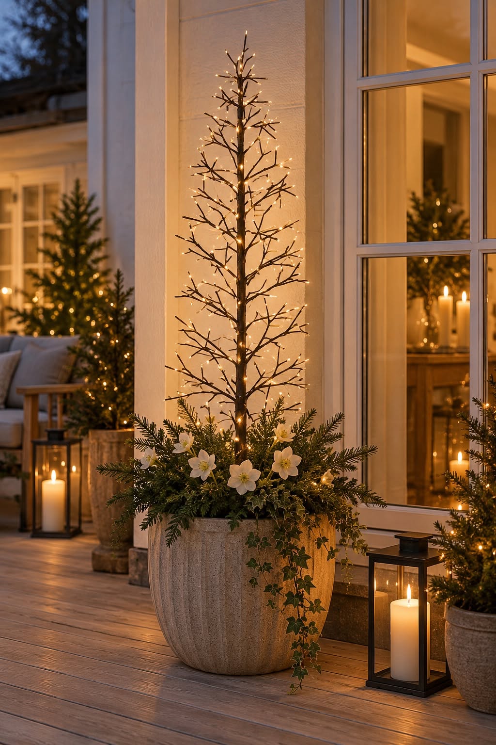 A-förmiger Baum mit LED-Licht 120 cm