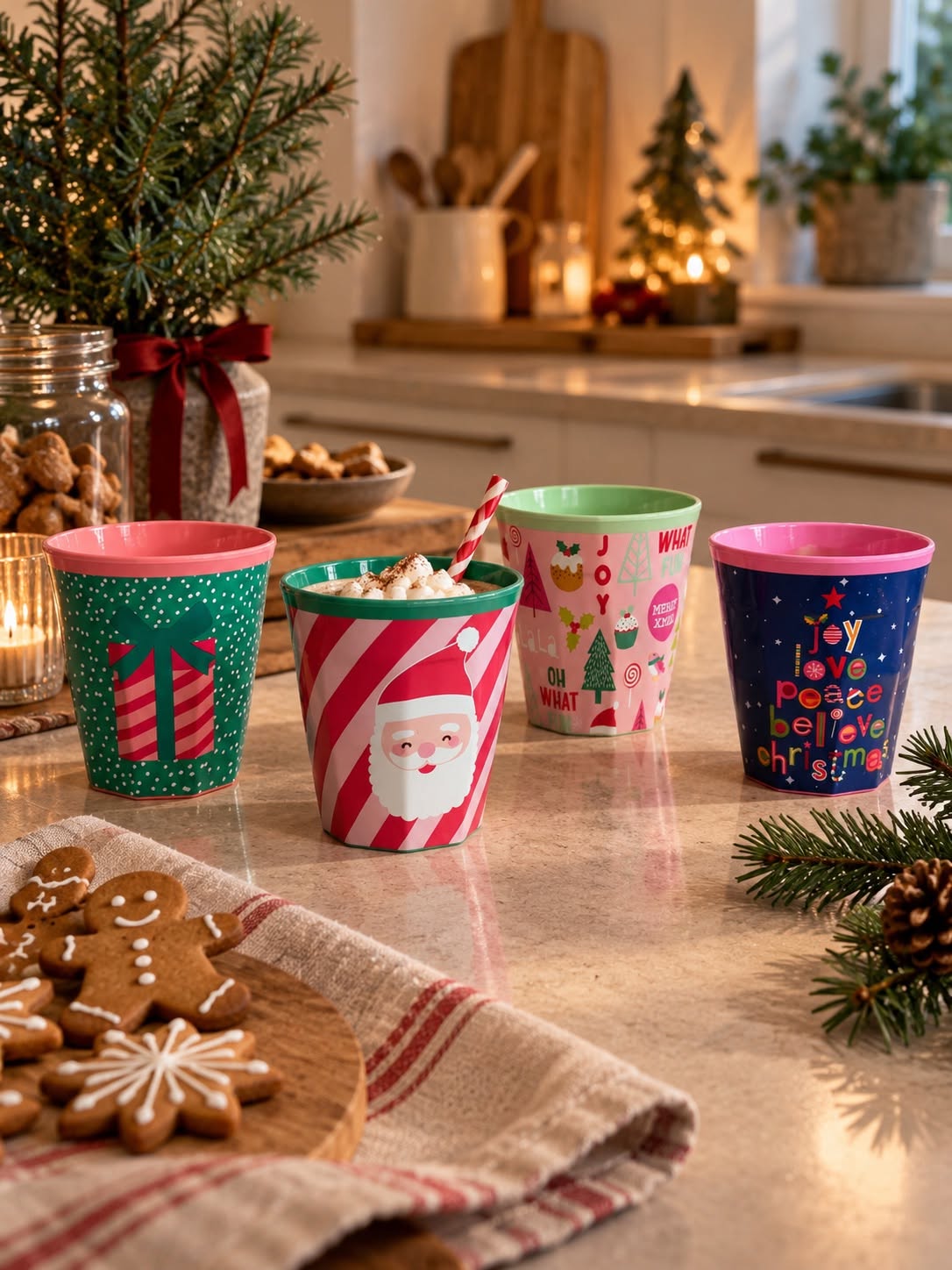 Melaminbecher WEIHNACHTEN - MIX