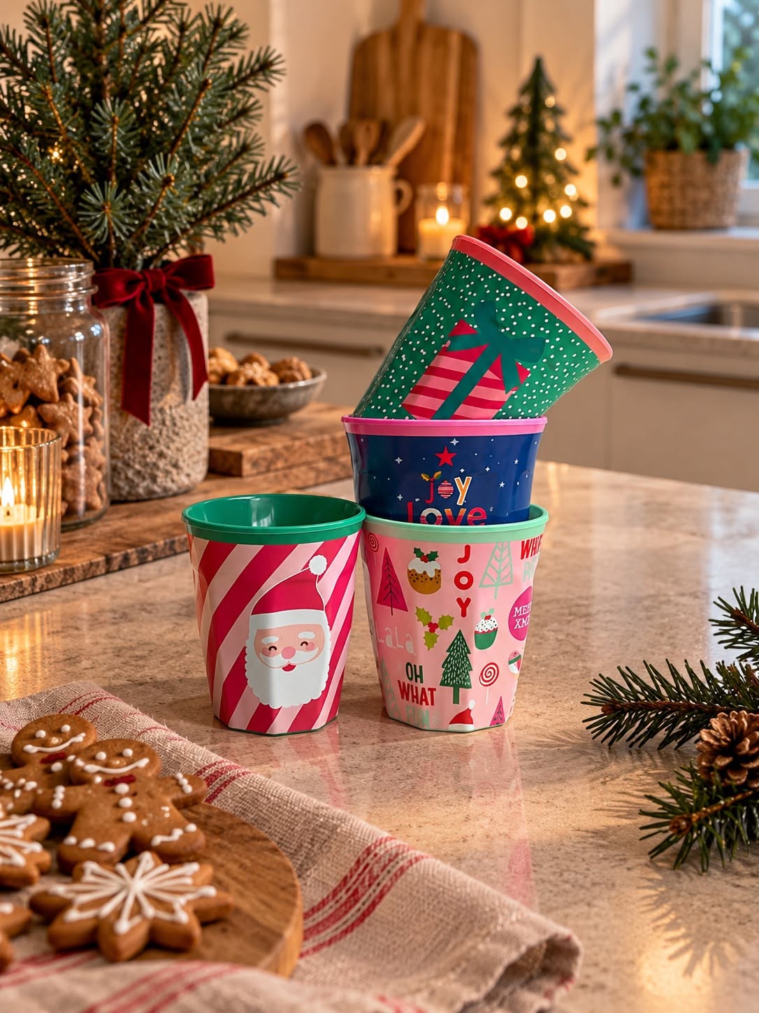 Melaminbecher WEIHNACHTEN - MIX