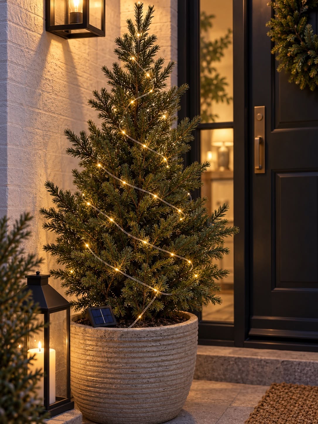 Solar-Lichterkette mit 120 warmweißen LEDs und 8 Funktionen