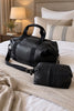 Weekender-Set - schwarzes Leder