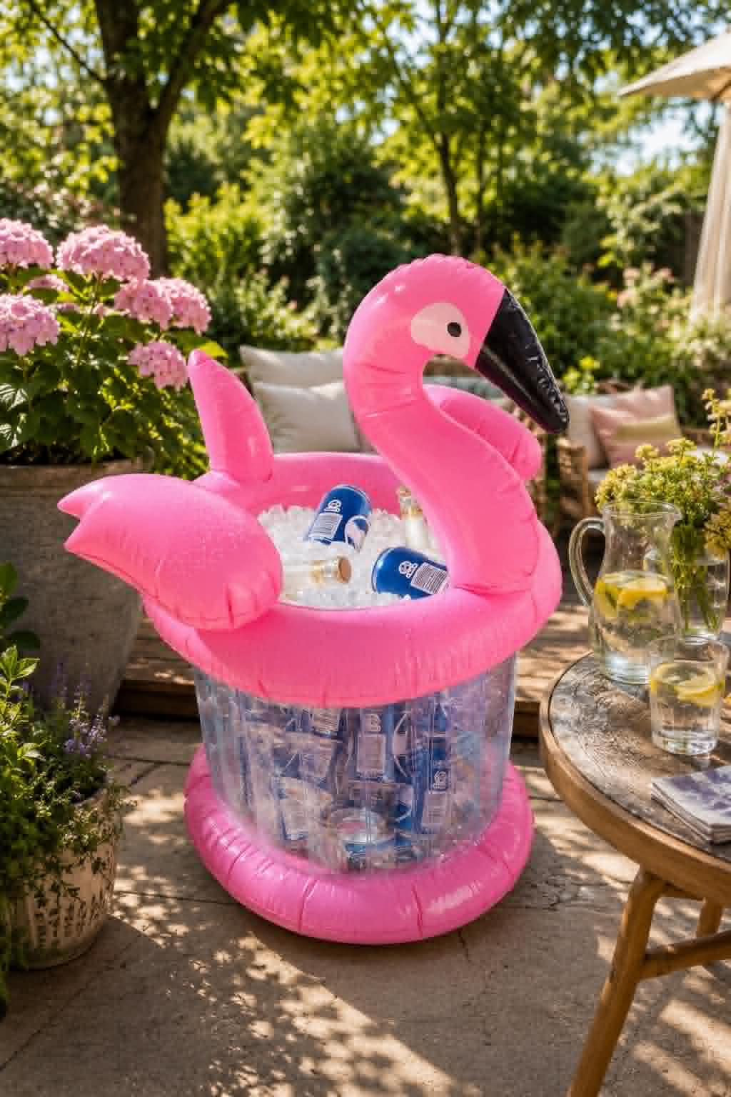 Getränkekühler - Aufblasbarer Flamingo