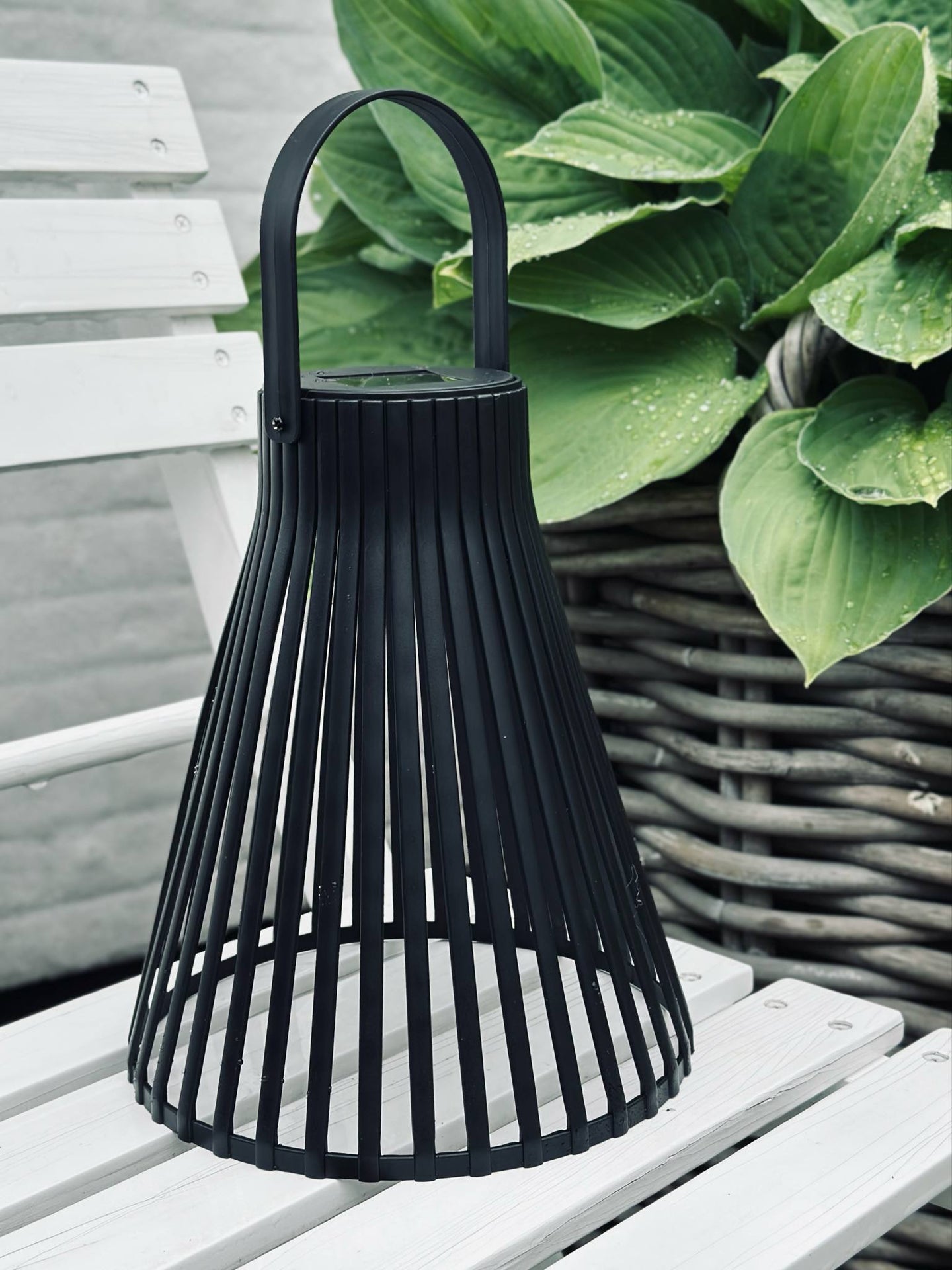 Laterne mit Solarzellen - GARDEN BLACK 24 cm