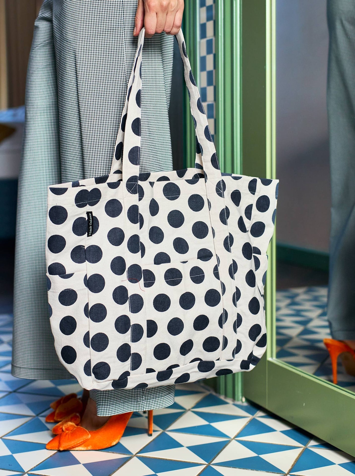 Shopper Nella Canvas - Schwarze Punkte