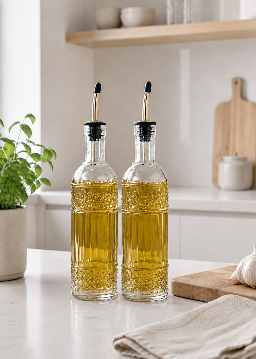 Öl-/Essigflasche - Set mit 2 Stück