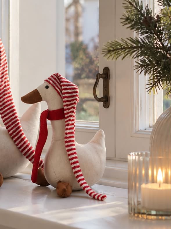 Weihnachtsente mit Mütze - Klein