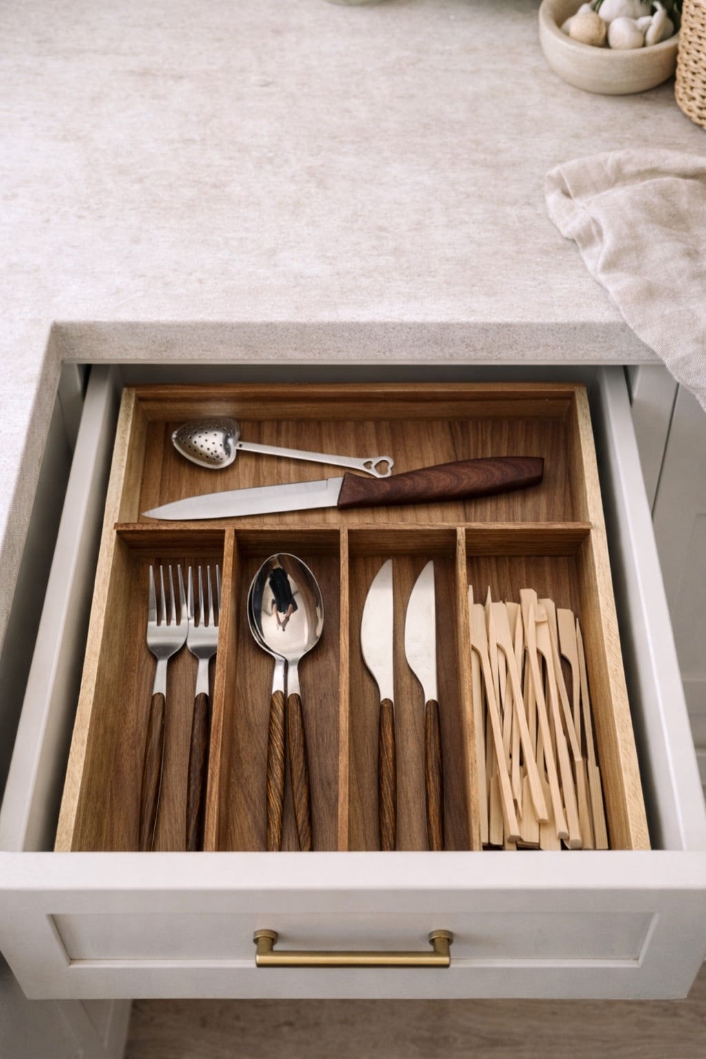 Besteckeinsatz Akazienholz