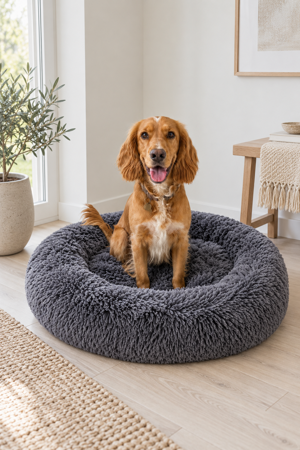 Hundebett Grau