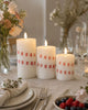 LED-Blockkerzen mit Flagge – Set mit 3 Stk. und Fernbedienung