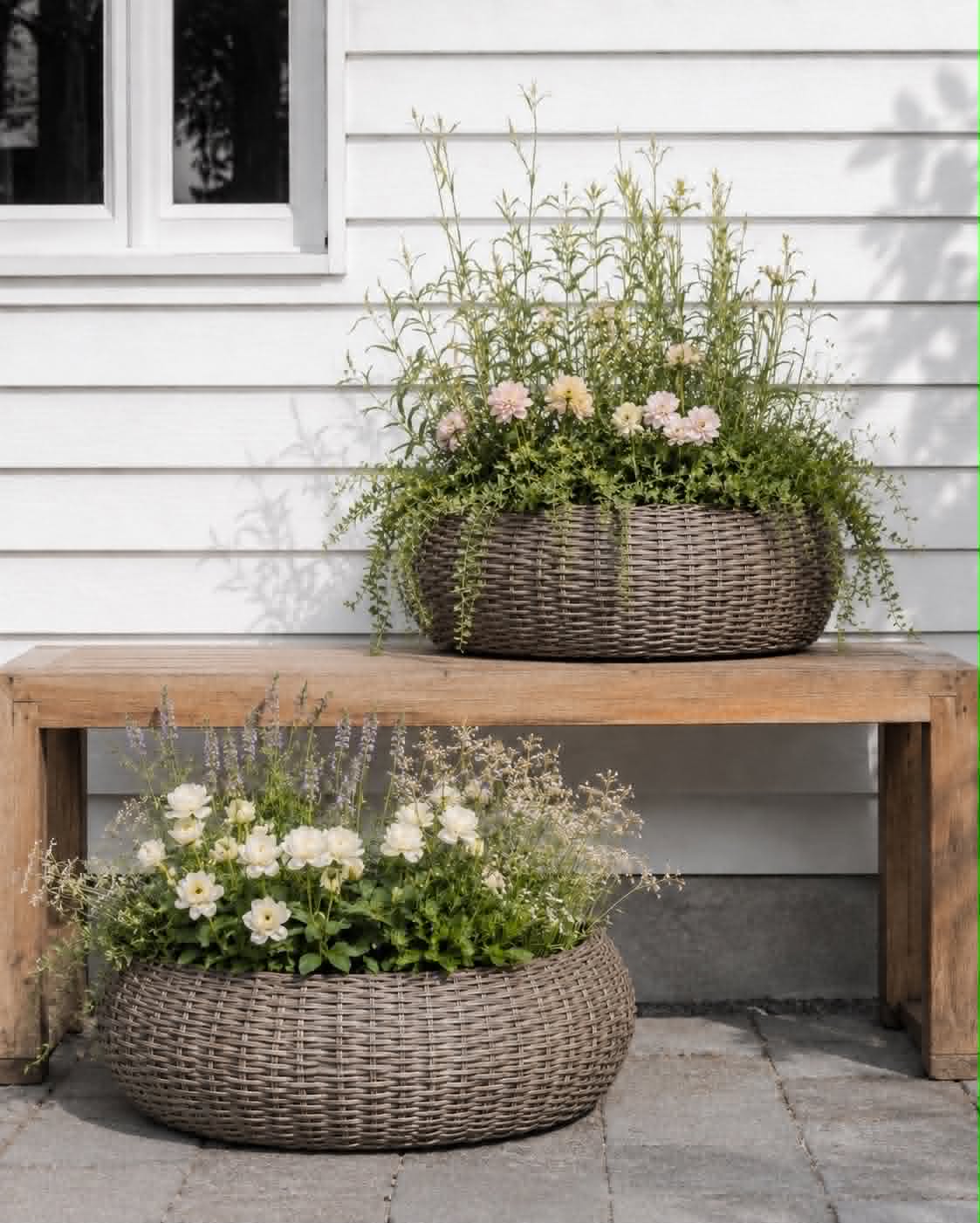 Korbset Rattan - Natur 2 Stk.