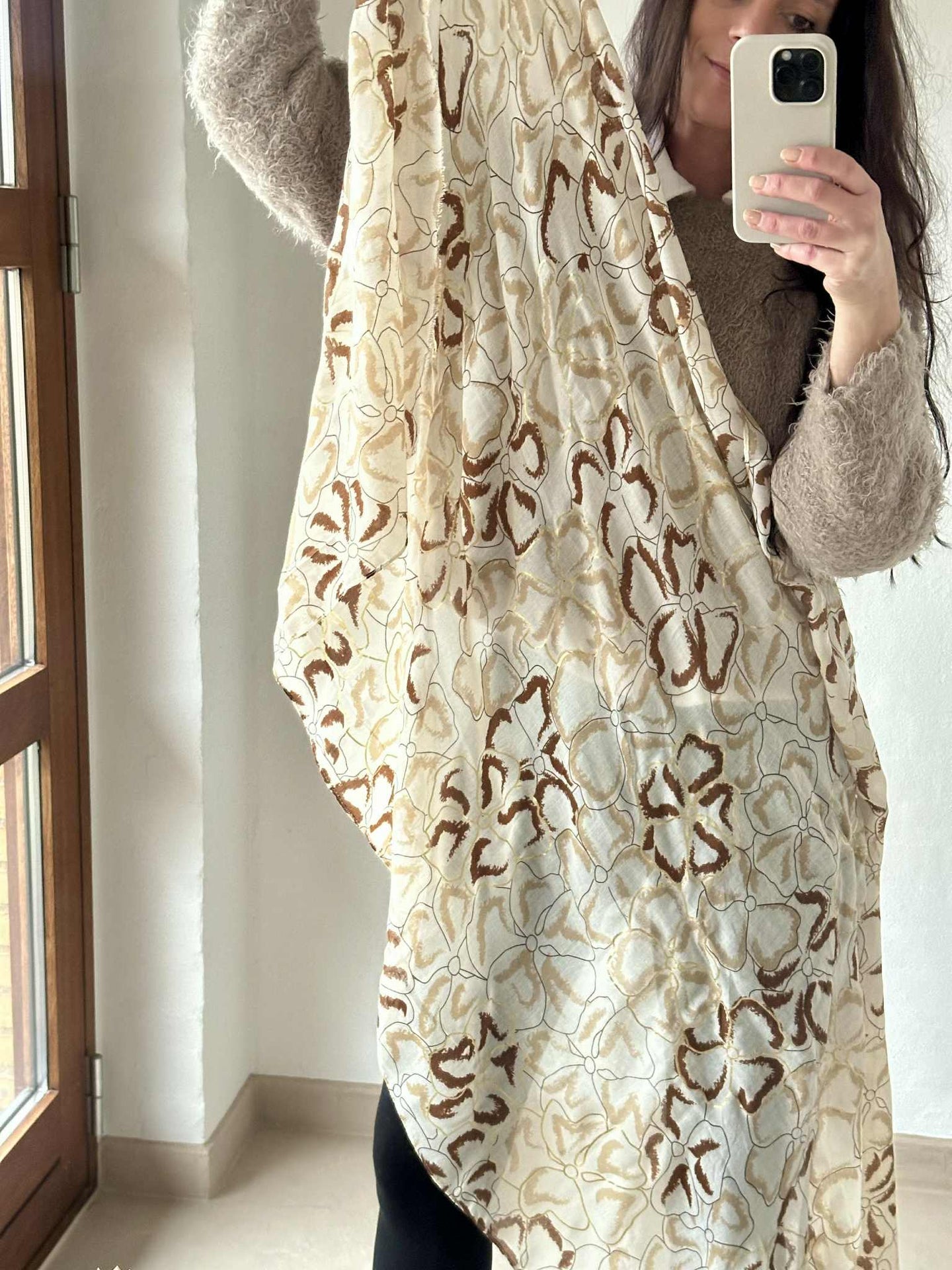 Schal Medina - beige / gold