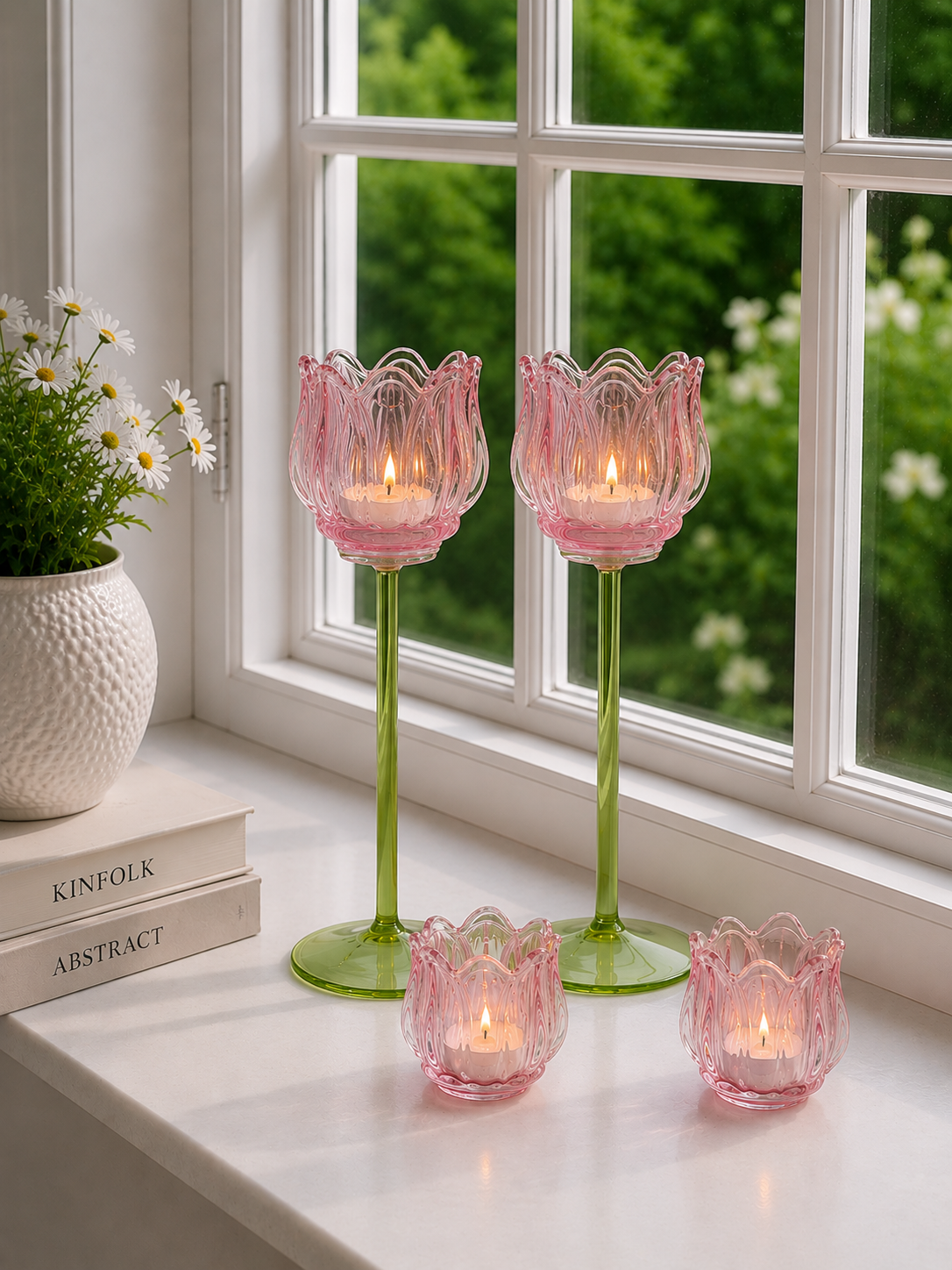 Kerzenhalter Tulpe - Rosa
