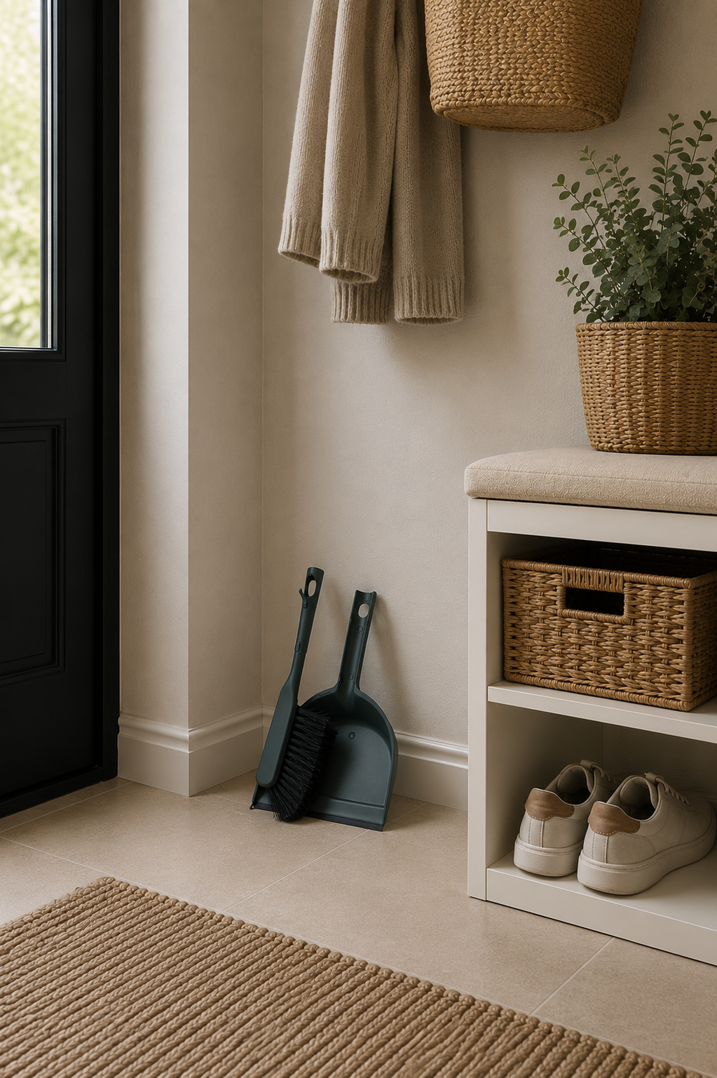 Kehrschaufel mit Besen - Recycling-Kunststoff
