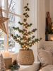 Zederbaum mit Lichterkette 65 cm - Ohne Schnee