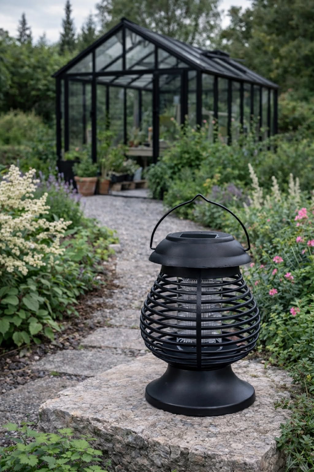Laterne mit Solarzellen - Gut gegen Insekten