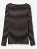Bluse Ingrid - mocca-Streifen Kaschmir-Mix