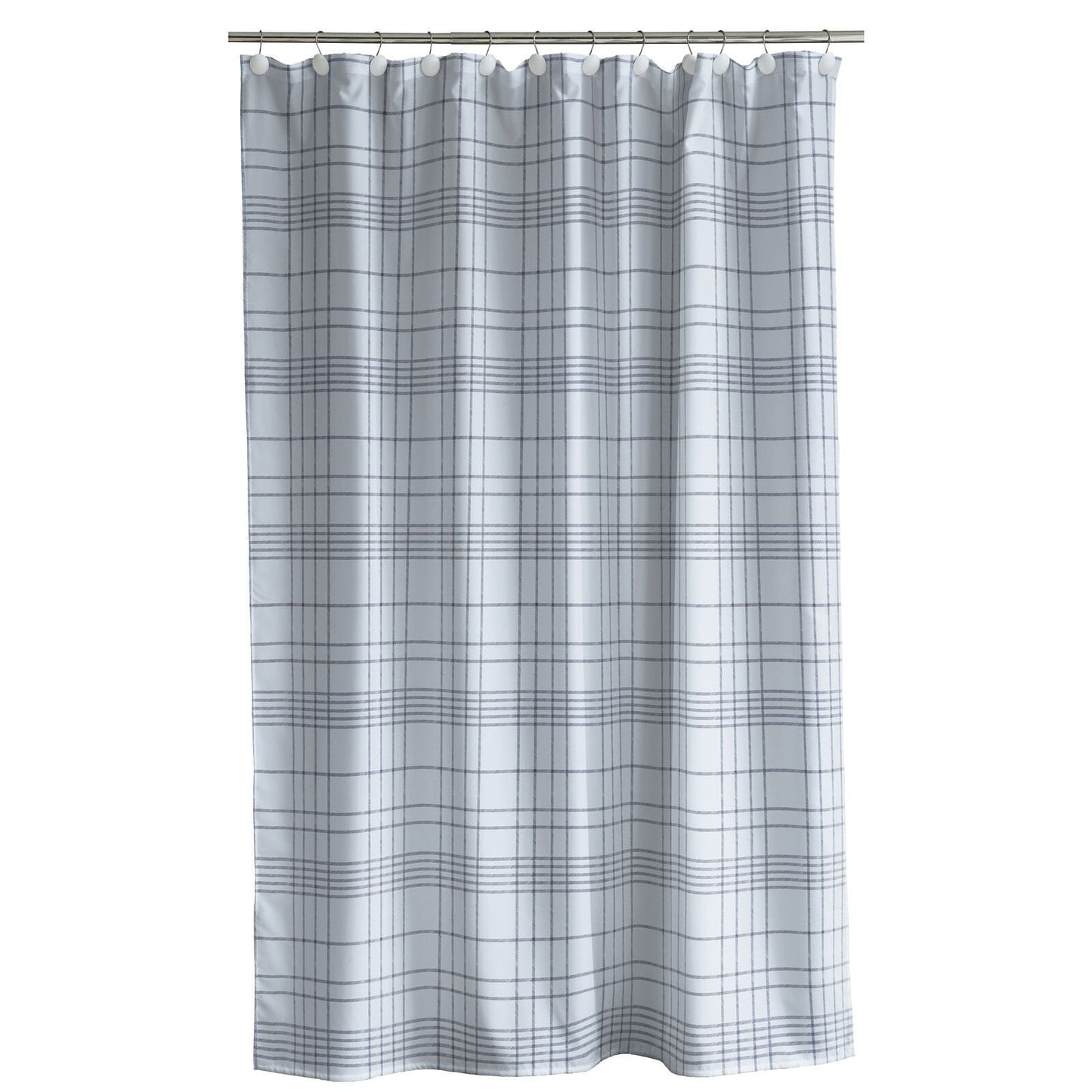 Duschvorhang - Tartan linen blue - 180 cm x 200 cm