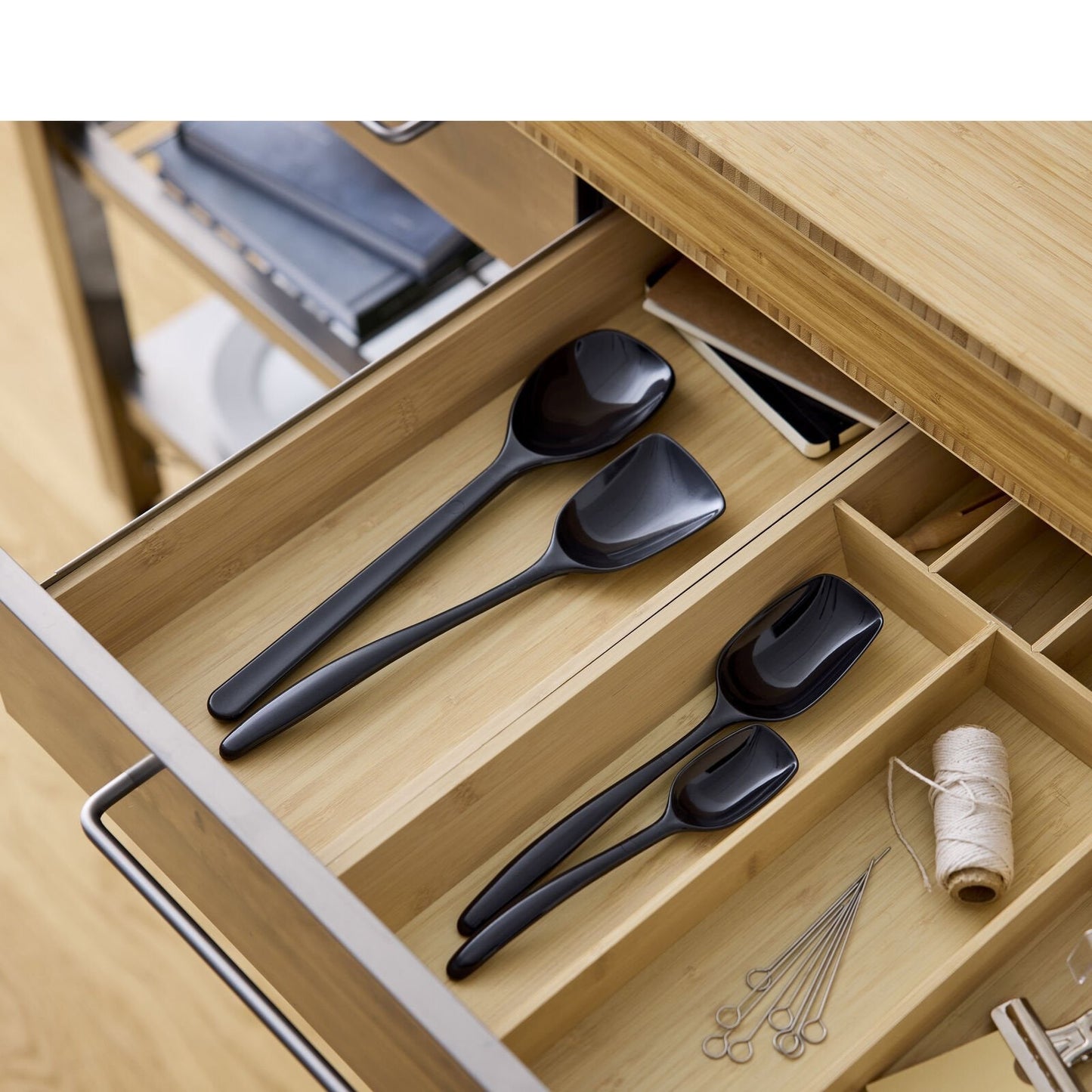 Kochlöffel-Set - Dänischer Designklassiker - 4-teilig - Carbon-Schwarz