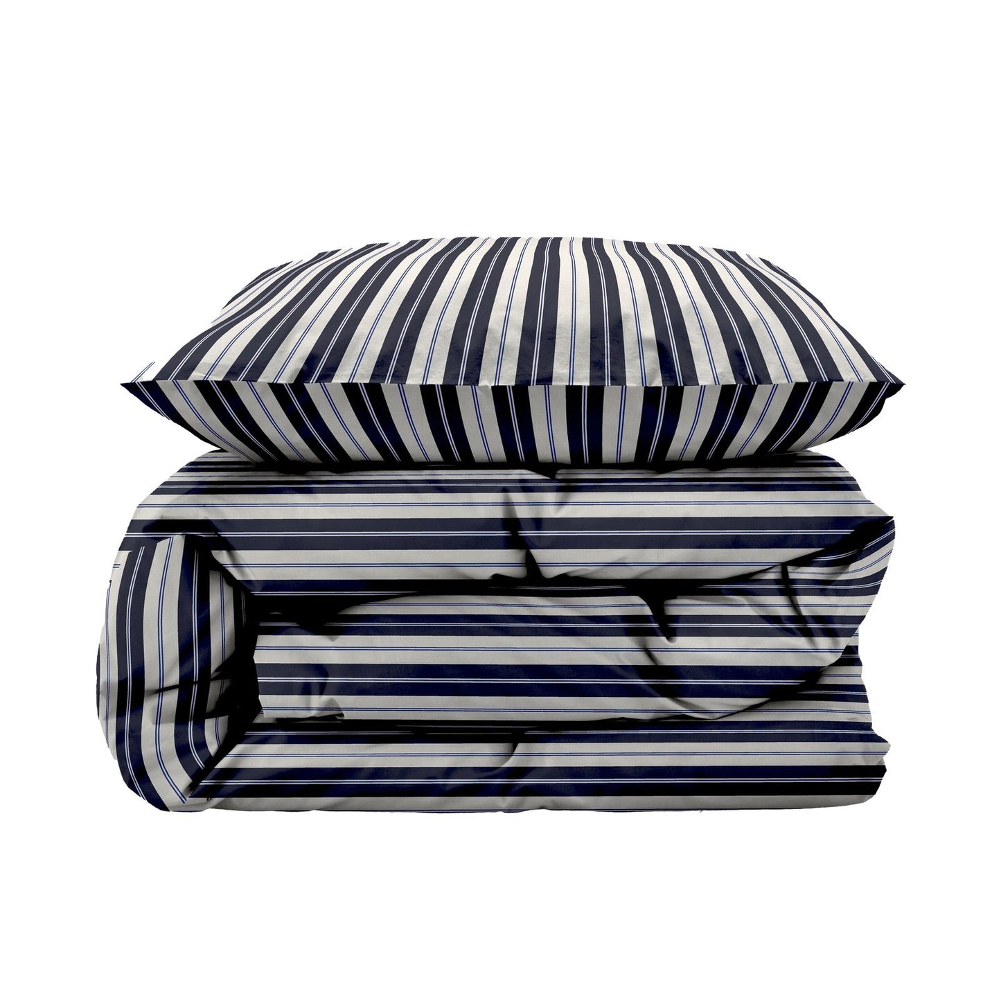 Bettgarnitur, Flow Navyblau, 140x220 - 63x60
