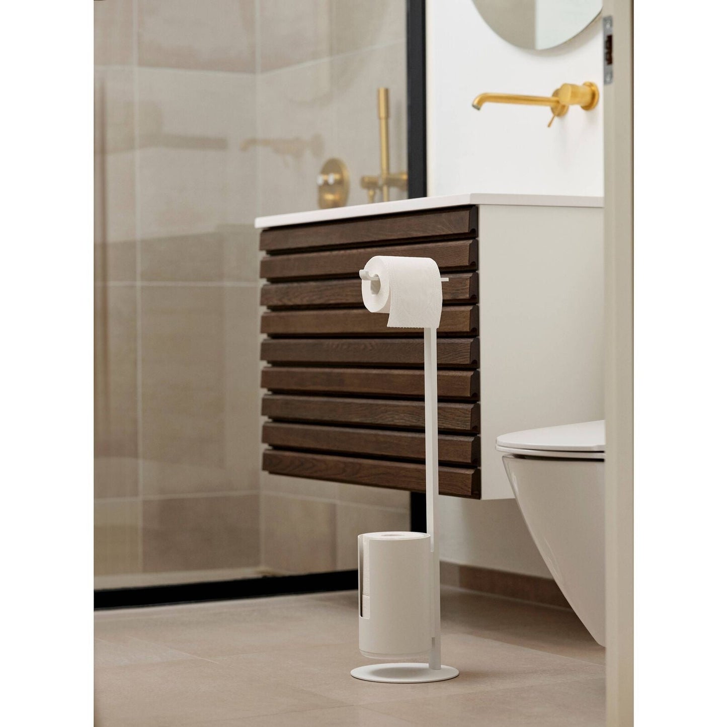 Toilettenrollenhalter - Weiß - freistehend