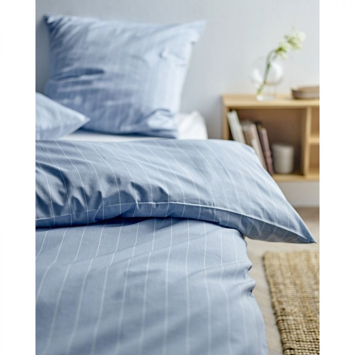 Bettwäsche 2er-Set Södahl 140x220 cm - Linen Blue - inkl. Betttablett
