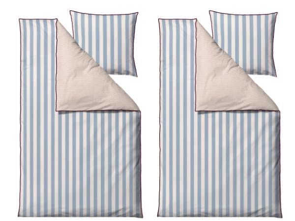 Bettwäsche, 2 Sets - Södahl - 140x220 cm - Parallel Linen Blue