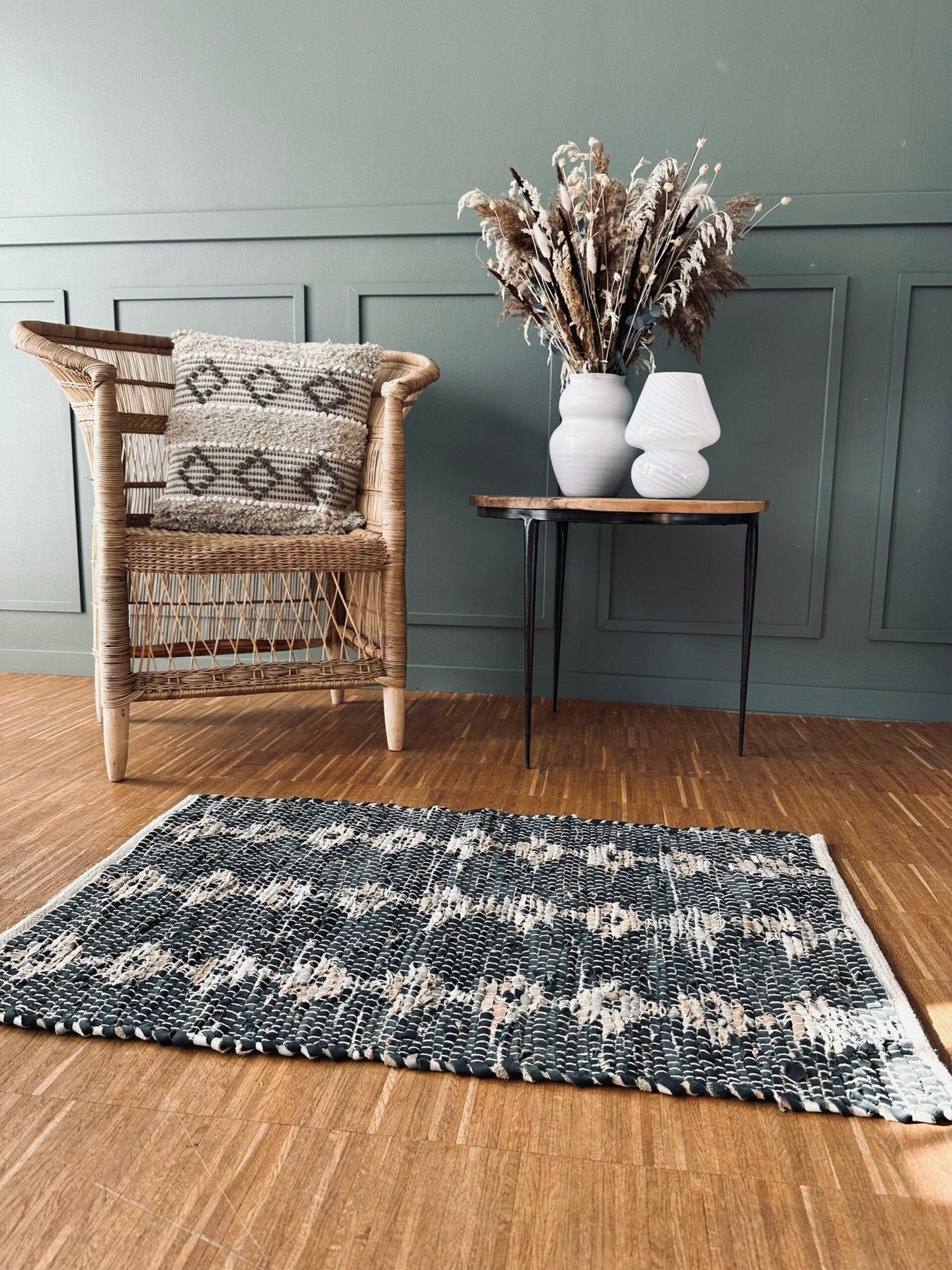Teppich aus geflochtenem Leder – 60x90 cm