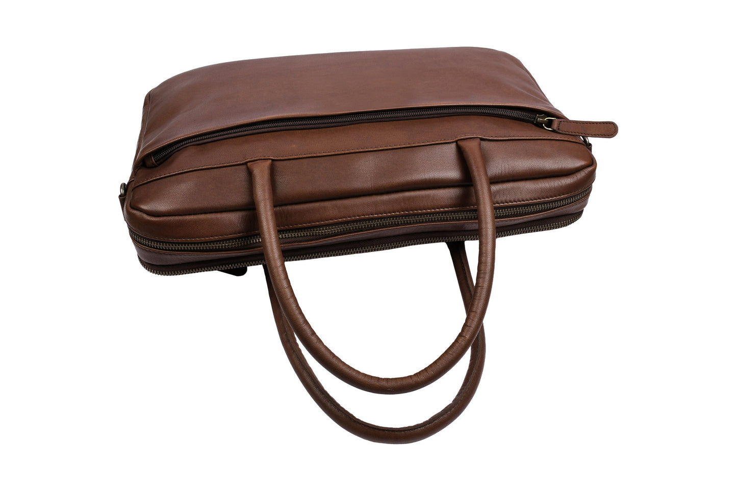 Laptoptasche Faust doppelt - Dark brown