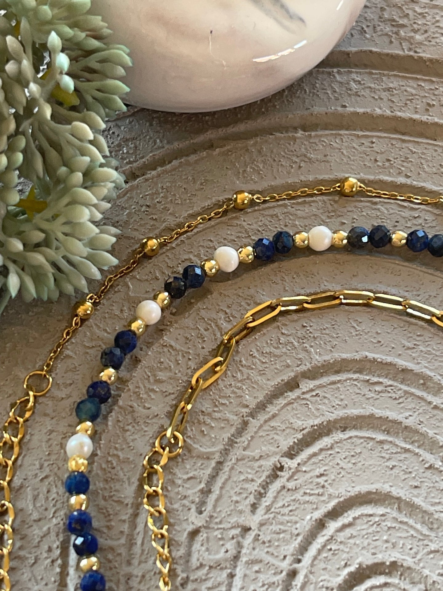 Armband-Set Lilja mit 3 Stk. - Echte Süßwasserperlen