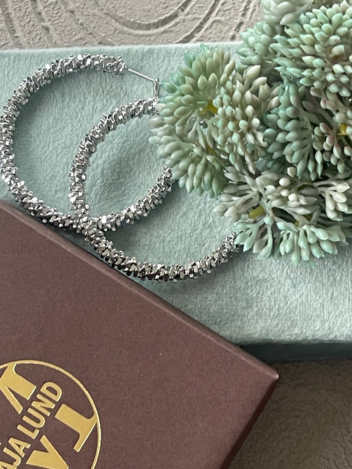 Ohrringe INA Hoops Large - versilbert