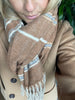 Schal Sasha - Cognac-Streifen