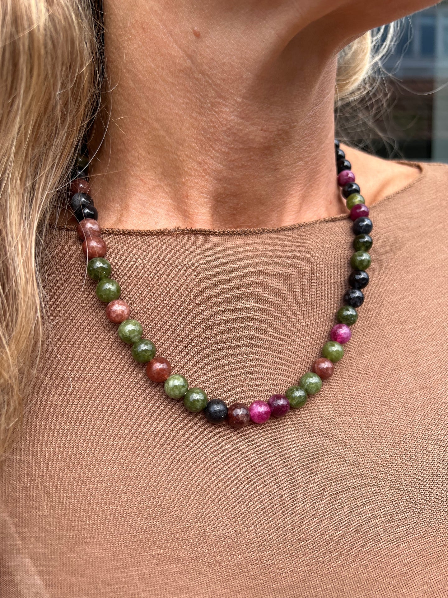 Halskette Mary Emerald/Berry Mix