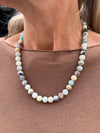 Halskette Mary Natur/Aqua Mix