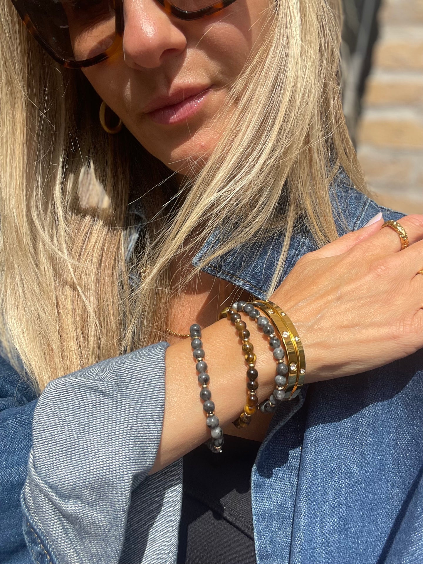 Mindy Set mit Armband und Ohrringen - vergoldet