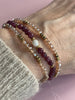 Armband Leah Bordeaux/Natur – Set mit 3 Stück