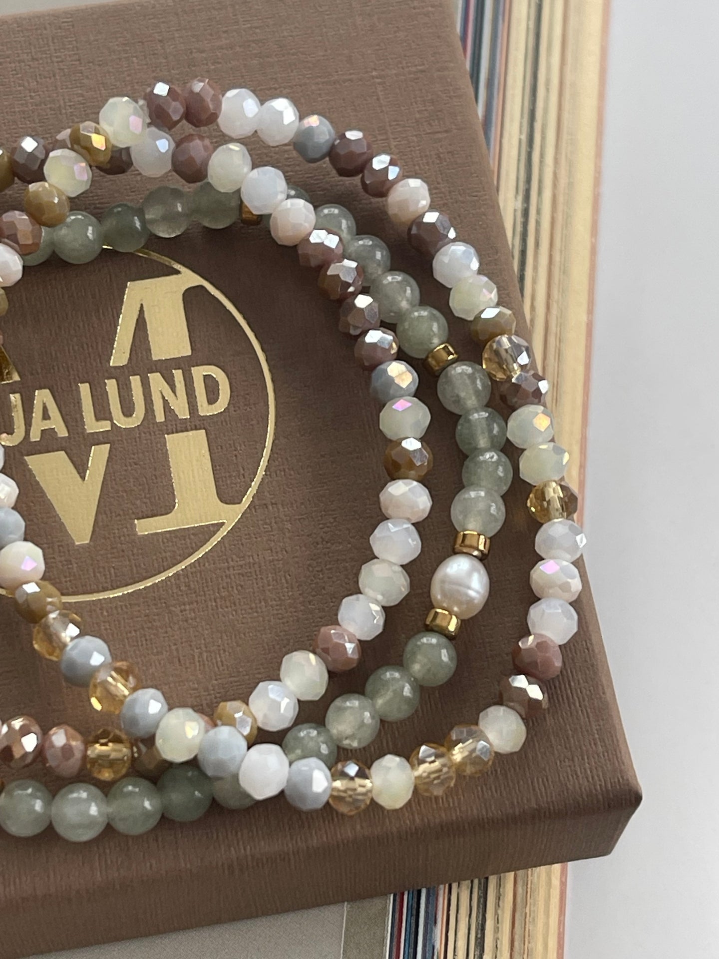 Armband Leah Jade Grün – Set mit 3 Stk