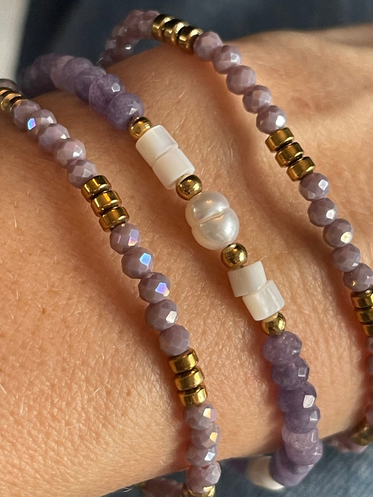 Armband Sarabella Lavendel – Set mit 3 Armbändern
