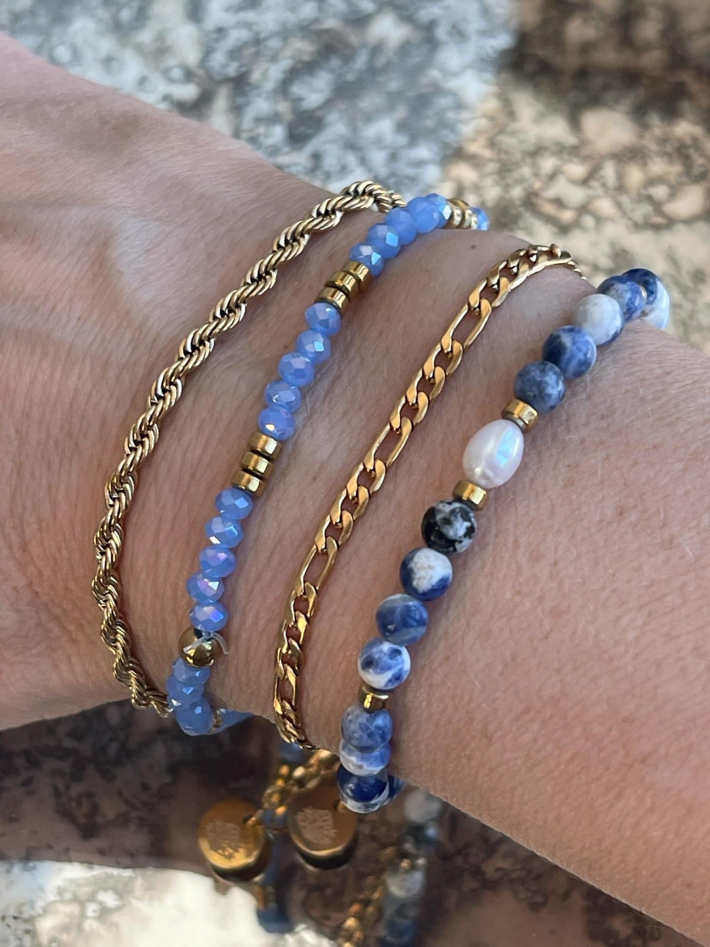 Armband Erika Blue - Set mit 4 Armbändern